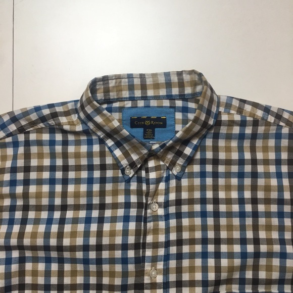 Club Room Checked Long Sleeve Dress Shirt  XXL - Picture 2 of 6
